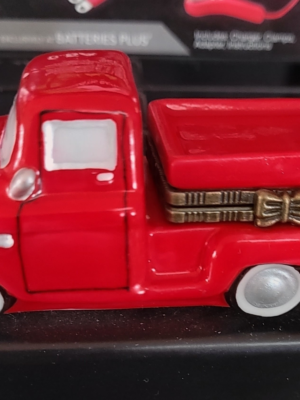 Red Hand Painted Pickup Truck Jewelry Storage/Trinket Box